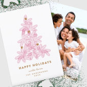 Layered Pink Weihnachtsbaum Feiertagskarte