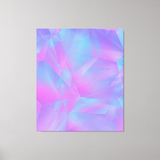 Layered Polygons Pink Blue Lila Leinwanddruck (Vorderseite)