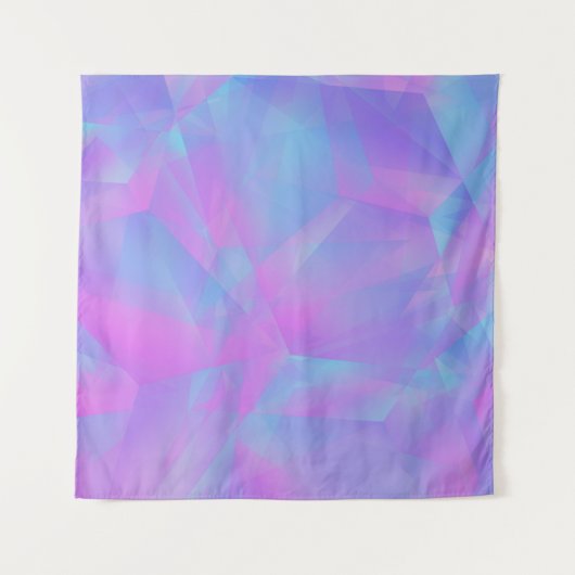 Layered Polygons Pink Blue Lila Wandteppich (Vorderseite)