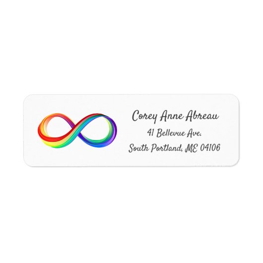 Layered Rainbow Infinity Symbol (Vorne)