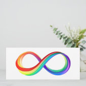 Layered Rainbow Infinity Symbol Ankündigung (Stehend Vorderseite)