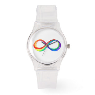 Layered Rainbow Infinity Symbol Armbanduhr