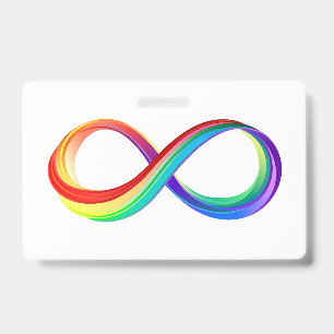 Layered Rainbow Infinity Symbol Ausweis