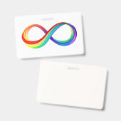 Layered Rainbow Infinity Symbol Ausweis (Vorder- & Rückseite)