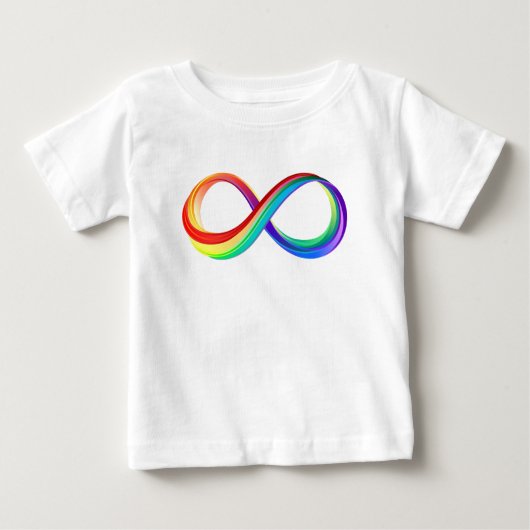Layered Rainbow Infinity Symbol Baby T-shirt (Vorderseite)