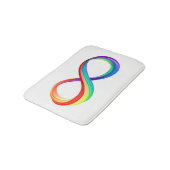 Layered Rainbow Infinity Symbol Badematte (Schrägansicht)
