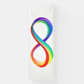 Layered Rainbow Infinity Symbol Banner (Vertikal)