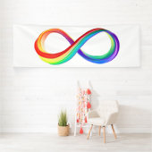 Layered Rainbow Infinity Symbol Banner (Insitu)