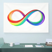 Layered Rainbow Infinity Symbol Banner (Messe)