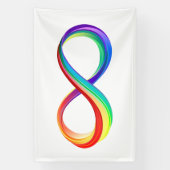 Layered Rainbow Infinity Symbol Banner (Vertikal)