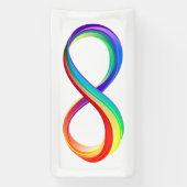 Layered Rainbow Infinity Symbol Banner (Vertikal)