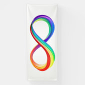 Layered Rainbow Infinity Symbol Banner (Vertikal)