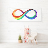 Layered Rainbow Infinity Symbol Banner (Insitu)