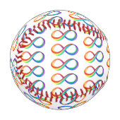 Layered Rainbow Infinity Symbol Baseball (Vorderseite Links)