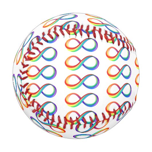 Layered Rainbow Infinity Symbol Baseball (Vorderseite Links)