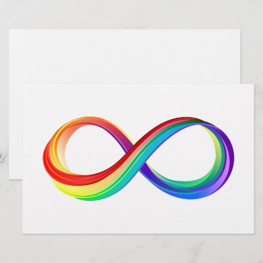 Layered Rainbow Infinity Symbol Briefpapier (Vorne/Hinten)