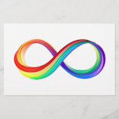 Layered Rainbow Infinity Symbol Briefpapier (Vorderseite)
