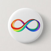 Layered Rainbow Infinity Symbol Button (Vorderseite)