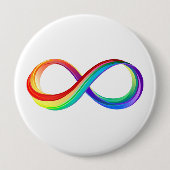 Layered Rainbow Infinity Symbol Button (Vorderseite)