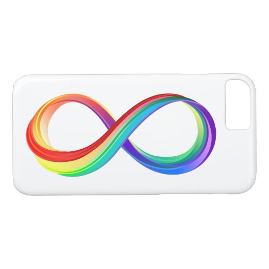 Layered Rainbow Infinity Symbol Case-Mate iPhone Hülle (Rückseite (Horizontal))