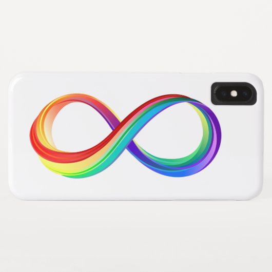 Layered Rainbow Infinity Symbol Case-Mate iPhone Hülle (Rückseite (Horizontal))