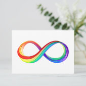Layered Rainbow Infinity Symbol Dankeskarte (Stehend Vorderseite)