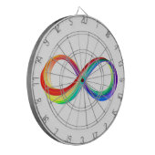 Layered Rainbow Infinity Symbol Dartscheibe (Vorderseite Links)