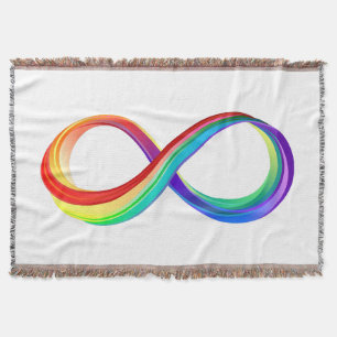 Layered Rainbow Infinity Symbol Decke