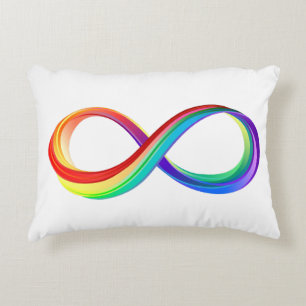 Layered Rainbow Infinity Symbol Dekokissen
