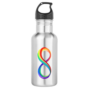 Layered Rainbow Infinity Symbol Edelstahlflasche