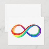 Layered Rainbow Infinity Symbol Einladung (Vorne/Hinten)