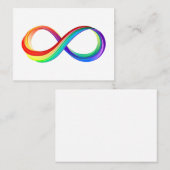 Layered Rainbow Infinity Symbol Empfehlungskarte (Vorne/Hinten)