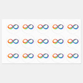 Layered Rainbow Infinity Symbol Etiketten (Blatt)