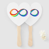 Layered Rainbow Infinity Symbol Fächer (Vorne und Hinten)