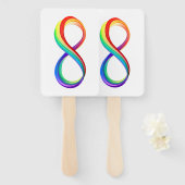 Layered Rainbow Infinity Symbol Fächer (Vorne und Hinten)