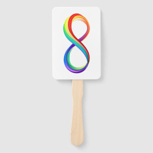 Layered Rainbow Infinity Symbol Fächer