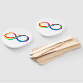 Layered Rainbow Infinity Symbol Fächer (Non-assembled)