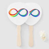 Layered Rainbow Infinity Symbol Fächer (Vorne und Hinten)
