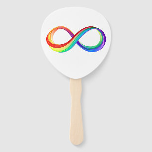 Layered Rainbow Infinity Symbol Fächer
