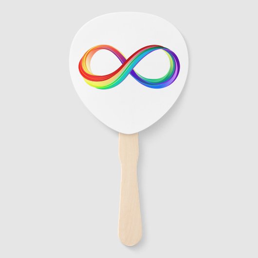 Layered Rainbow Infinity Symbol Fächer (Vorderseite)