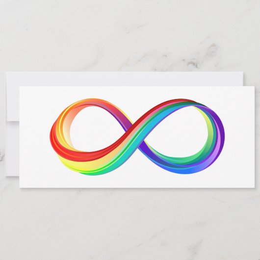 Layered Rainbow Infinity Symbol Feiertagskarte (Vorderseite)