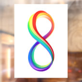 Layered Rainbow Infinity Symbol Fensteraufkleber (Blatt 2)