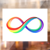 Layered Rainbow Infinity Symbol Fensteraufkleber (Blatt 2)