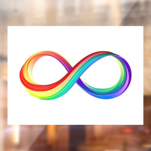 Layered Rainbow Infinity Symbol Fensteraufkleber (Blatt 2)