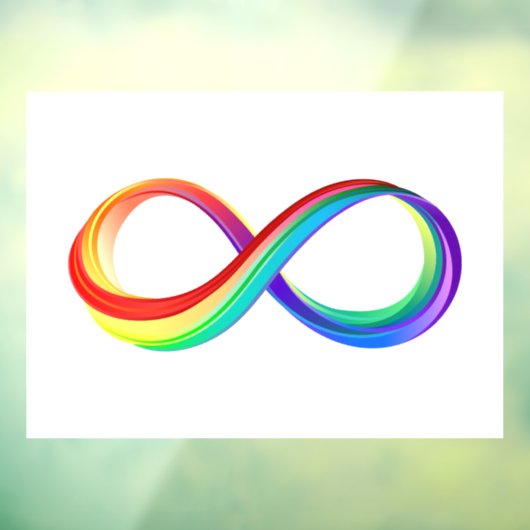Layered Rainbow Infinity Symbol Fensteraufkleber (Blatt 3)