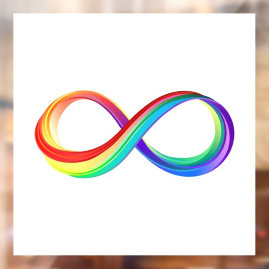 Layered Rainbow Infinity Symbol Fensteraufkleber (Blatt 2)
