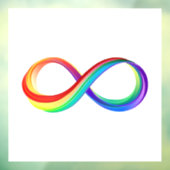 Layered Rainbow Infinity Symbol Fensteraufkleber (Blatt 3)