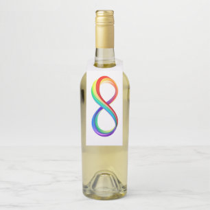 Layered Rainbow Infinity Symbol Flaschenanhänger