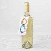Layered Rainbow Infinity Symbol Flaschenanhänger (Angewinkelt)