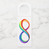 Layered Rainbow Infinity Symbol Flaschenanhänger (Rückseite)